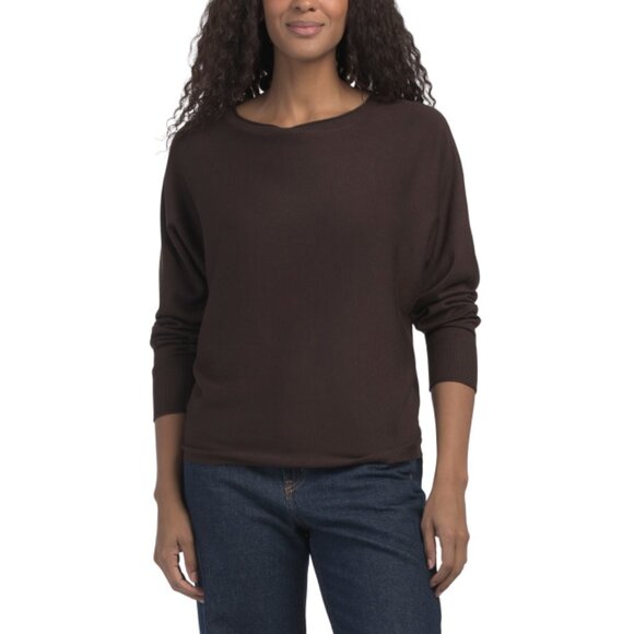 CYRUS Sweaters - CYRUS HICKORY Rolled Edge Light Sweater